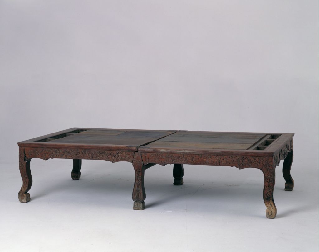 图片[1]-Yellow pear wood folding bed-China Archive